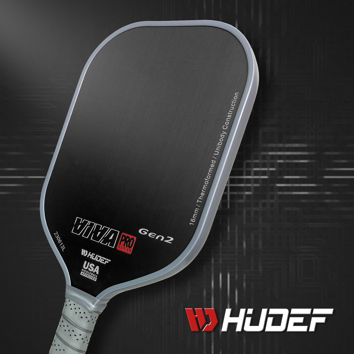 Hudef Viva Pro™ Gen2 Elongated Pickleball Paddle (Carbon Fiber)