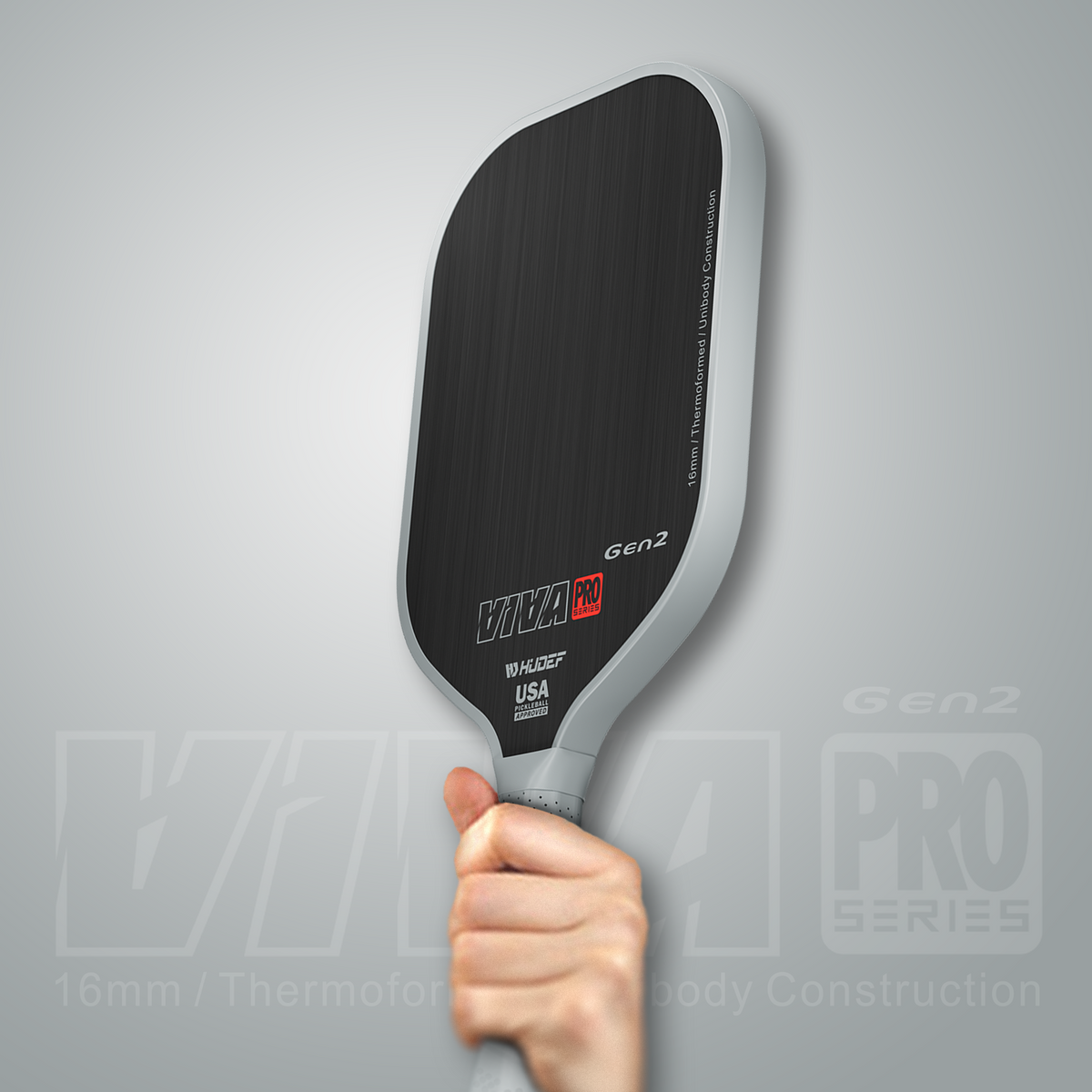 Hudef Viva Pro™ Gen2 Elongated Pickleball Paddle (Carbon Fiber)
